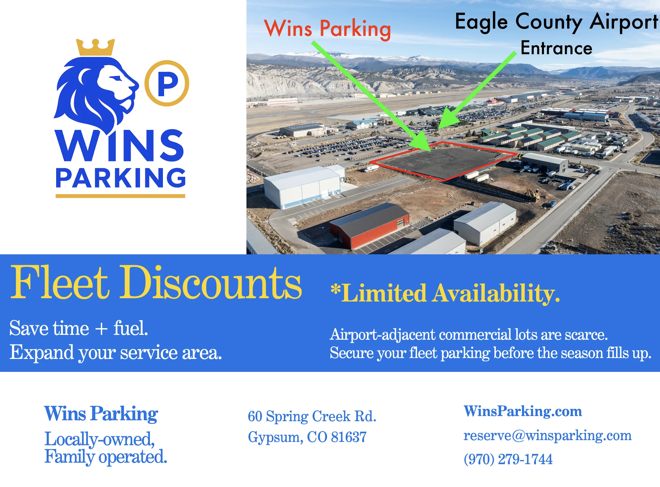 Fleet Discounts - Limited Availability at Eagle County Airport. Save time and fuel. Expand your service area.