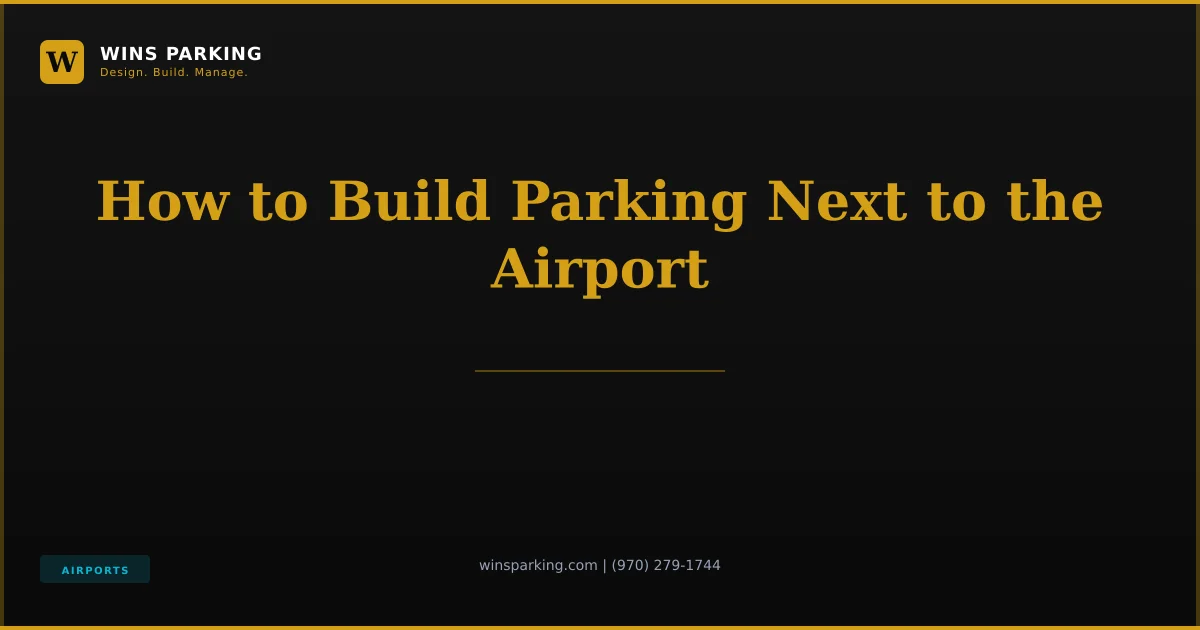 How to Build Parking Next to the Airport